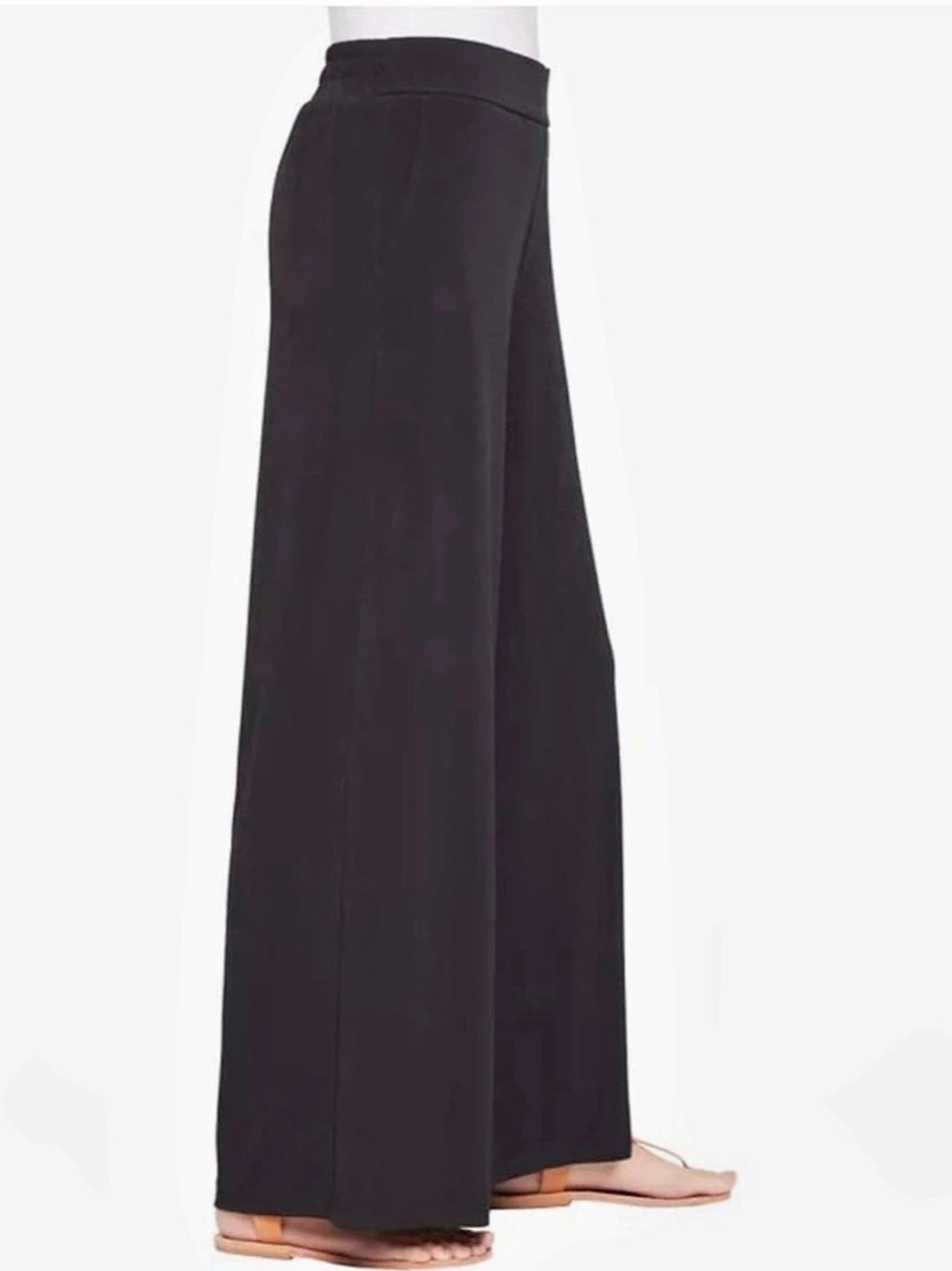 three dots Wide Leg Pant Pants in Black Size XL NWT - Picture 3 of 9